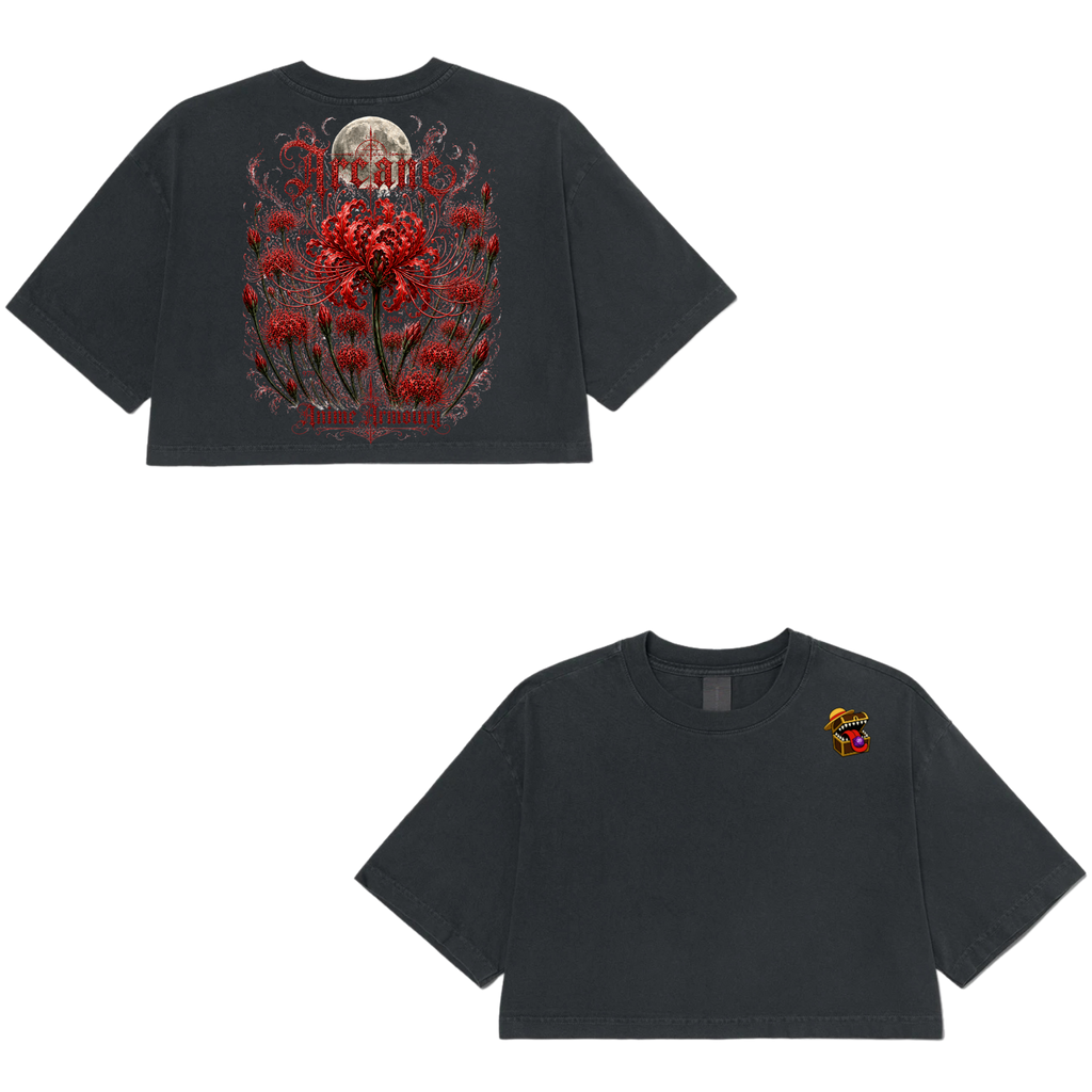 Red Spider Lily Cropped Tshirt