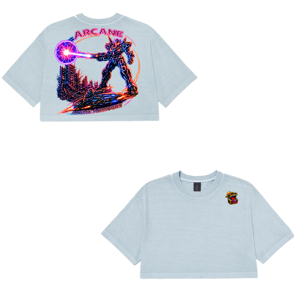 Neon Mech Cropped Tshirt