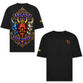 Stained Glass Oni Mask Oversized Tshirt