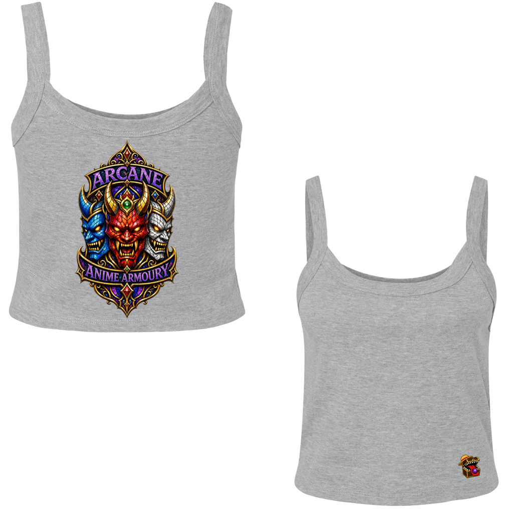 Stain Glass Oni Mask Women's Micro Tank Top