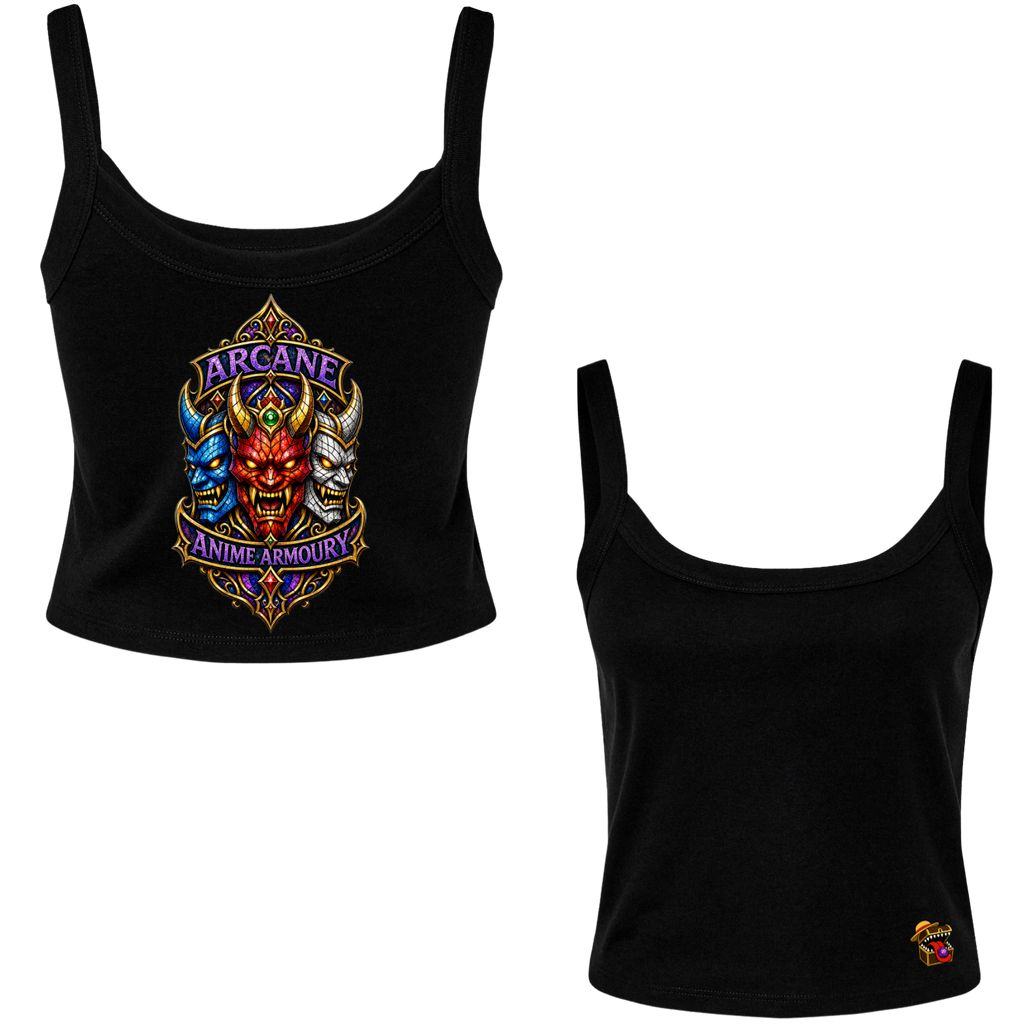 Stain Glass Oni Mask Women's Micro Tank Top