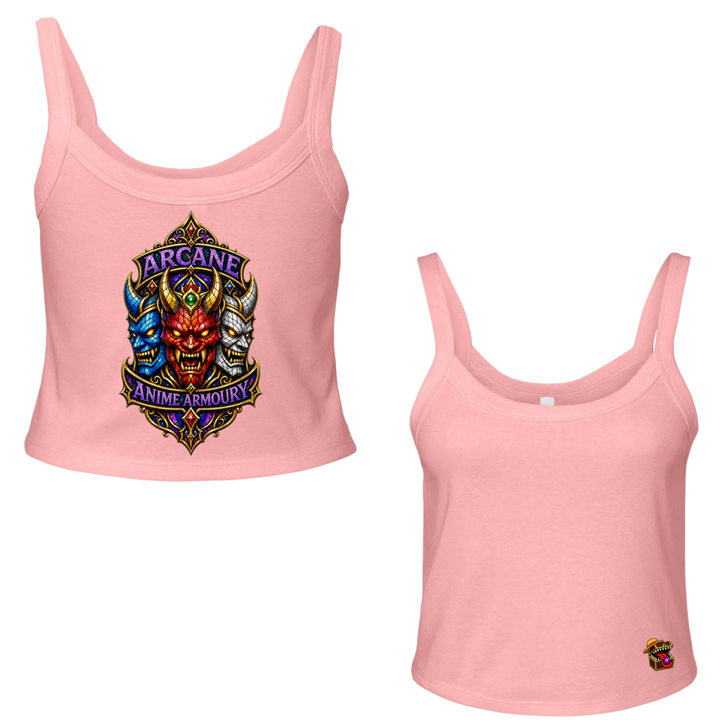 Stain Glass Oni Mask Women's Micro Tank Top