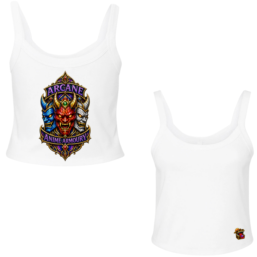 Stain Glass Oni Mask Women's Micro Tank Top