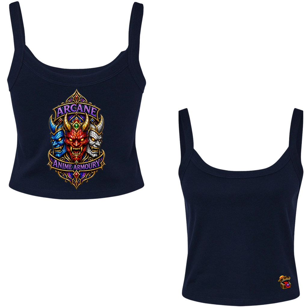 Stain Glass Oni Mask Women's Micro Tank Top