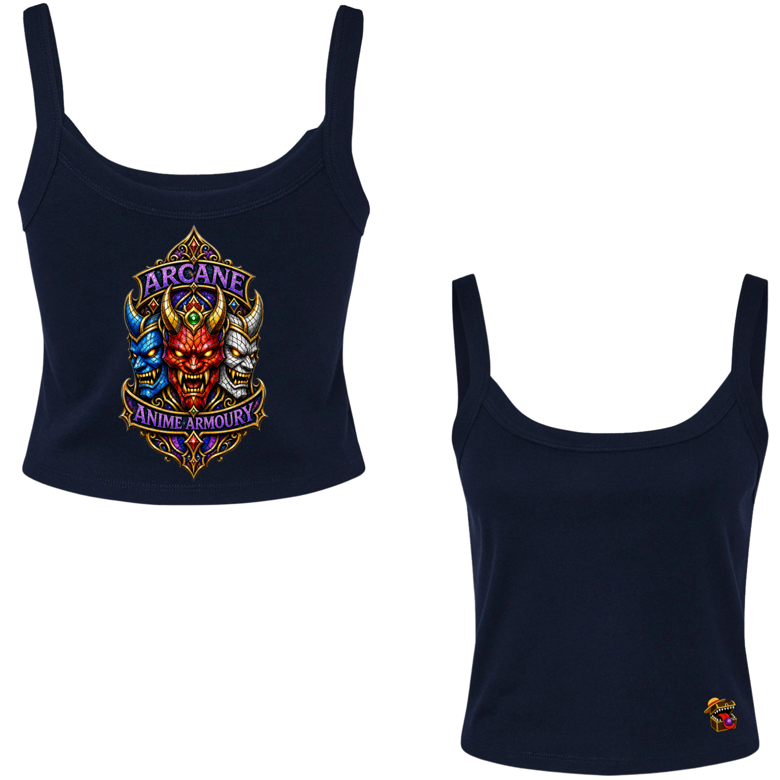 Stain Glass Oni Mask Women's Micro Tank Top