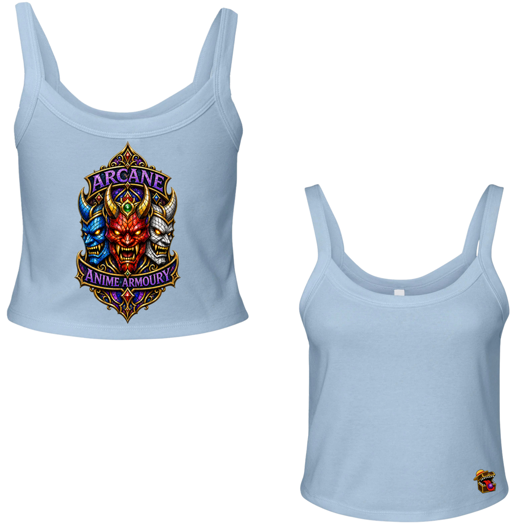 Stain Glass Oni Mask Women's Micro Tank Top