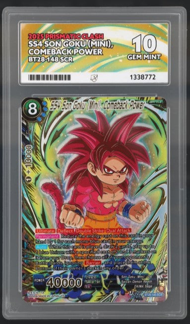 Share SS4 Son Goku (Mini), Comeback Power Secret Rare BT28-148 Ace 10